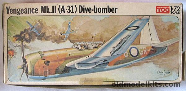 Frog 1/72 Vengeance Mk.II A-31- 24th Sq RAAF New Guinea 1944 or 84th Sq RAF India 1944, F199 plastic model kit